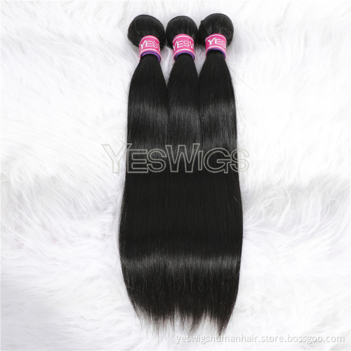 Top Quality Real Human Hair Vendor Unprocessed Malaysian Straight Bundle Weave Extensions Full And Thick Human Hair Bundles